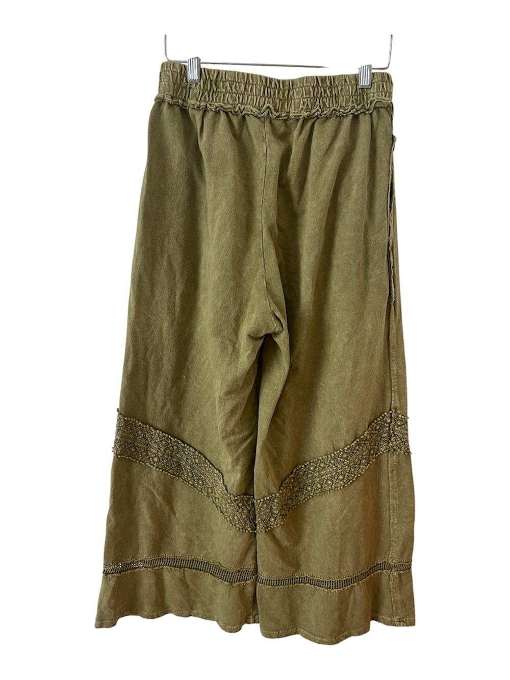 J. HER Olive Green Boho Cotton Wide-Leg Pants - Picture 6 of 11